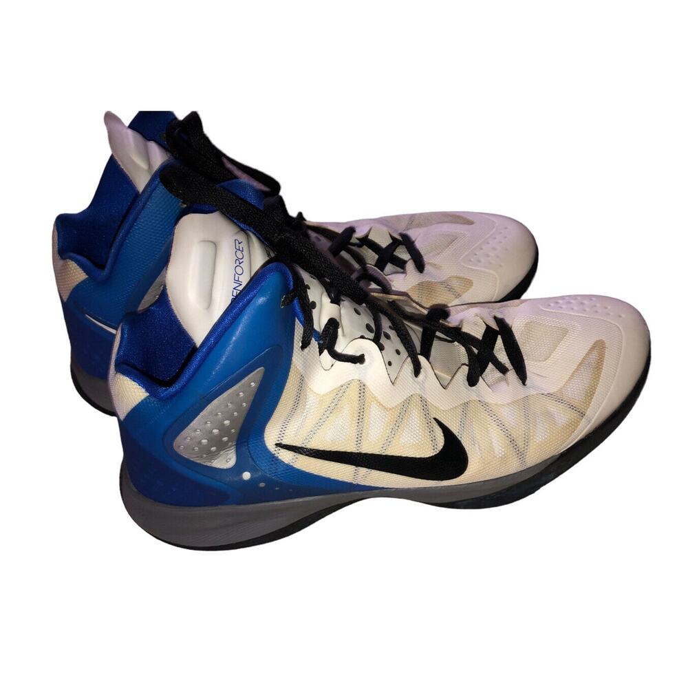 Nike Zoom Hyperenforcer Basketball Shoes Mens Size 13 Eu‎ 47.5 White 487786-100